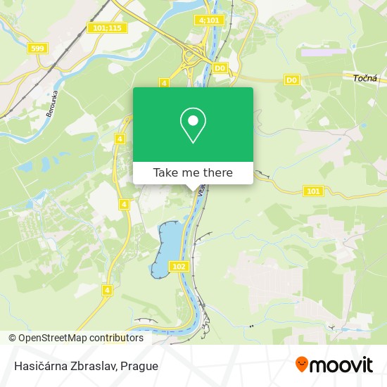 Hasičárna Zbraslav map