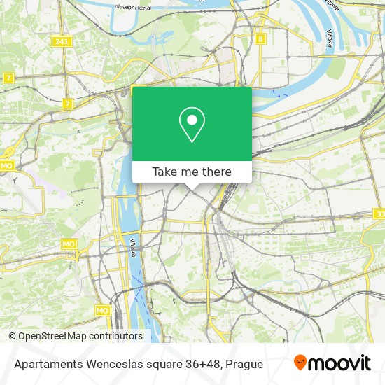 Карта Apartaments Wenceslas square 36+48