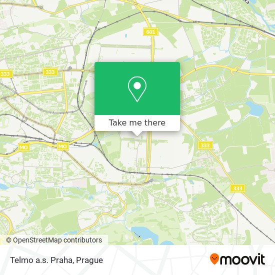 Telmo a.s. Praha map