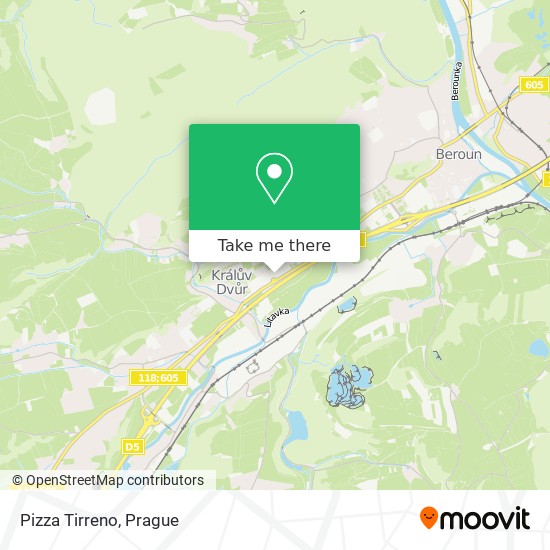 Pizza Tirreno map