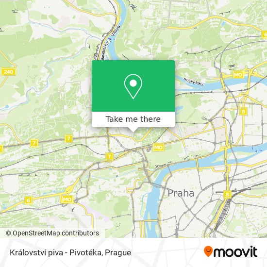 Království piva - Pivotéka map