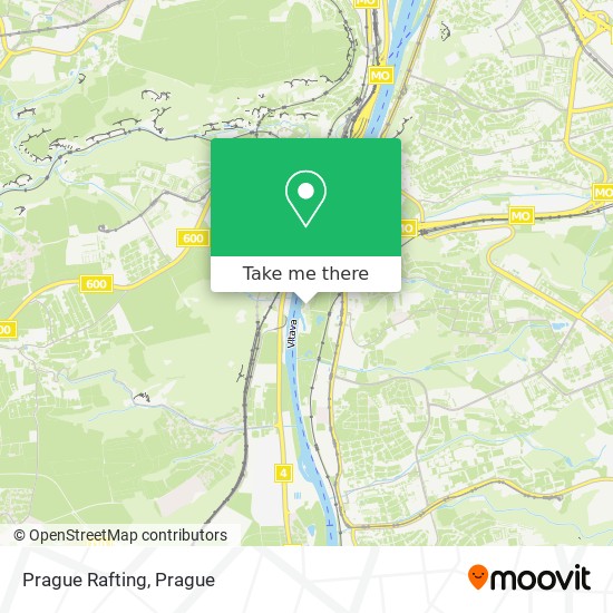 Prague Rafting map