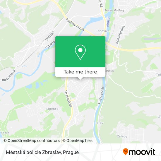 Městská policie Zbraslav map