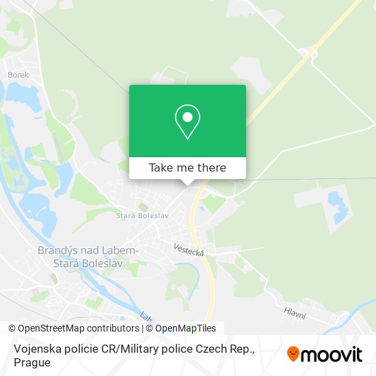 Vojenska policie CR / Military police Czech Rep. map