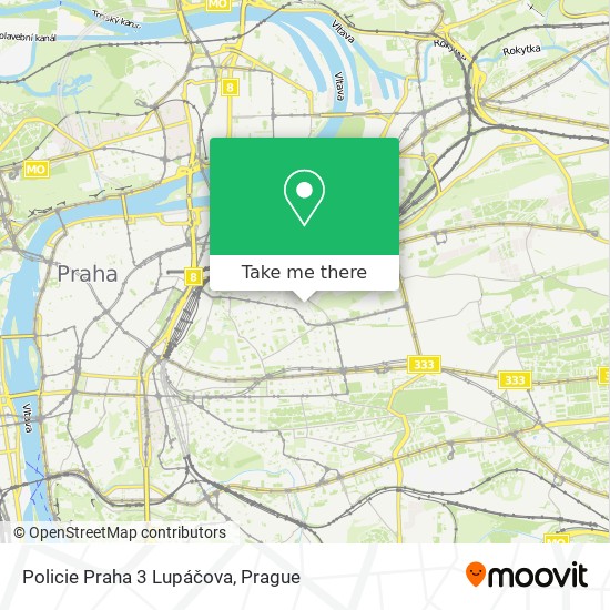 Policie Praha 3 Lupáčova map