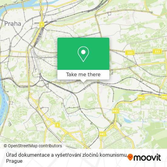 Úřad dokumentace a vyšetřování zločinů komunismu map