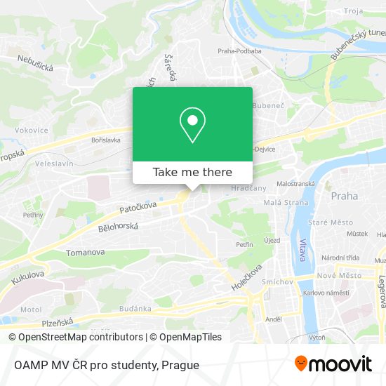 OAMP MV ČR pro studenty map