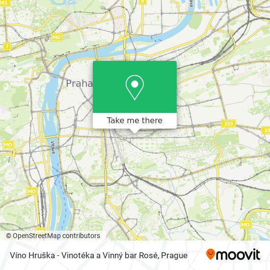 Карта Víno Hruška - Vinotéka a Vinný bar Rosé