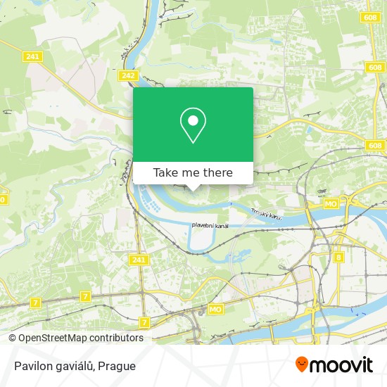 Pavilon gaviálů map