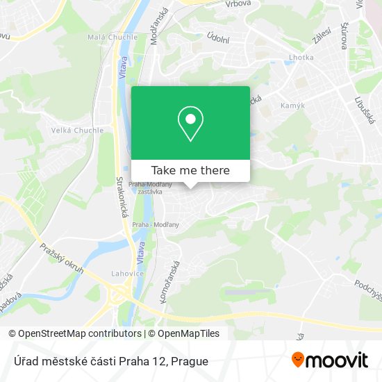 Úřad městské části Praha 12 map