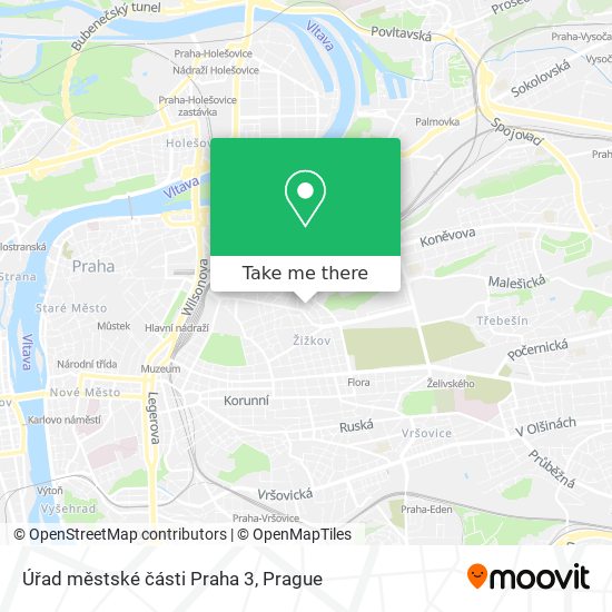 Карта Úřad městské části Praha 3