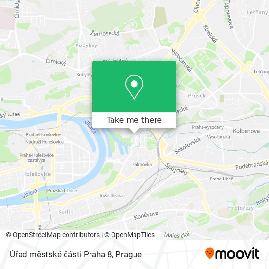 Карта Úřad městské části Praha 8