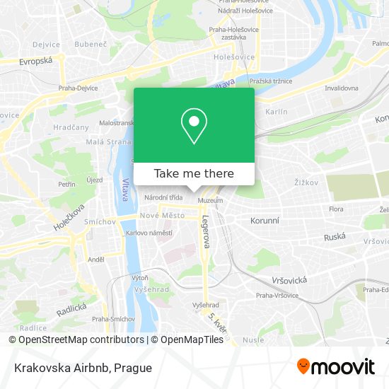 Карта Krakovska Airbnb