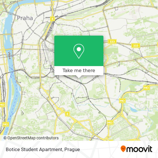 Botice Student Apartment map