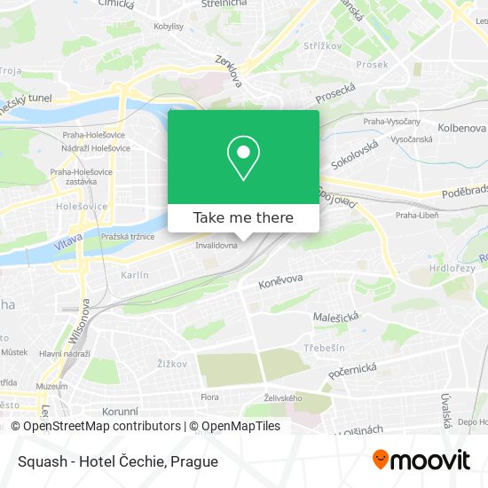 Squash - Hotel Čechie map