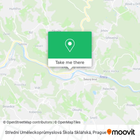 Střední Uměleckoprůmyslová Škola Sklářská map