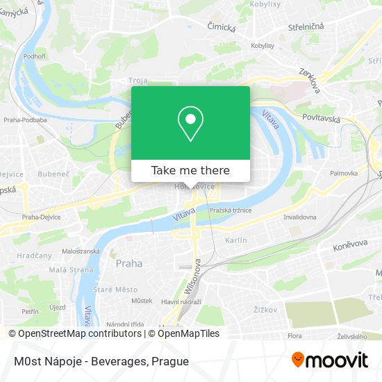 M0st Nápoje - Beverages map