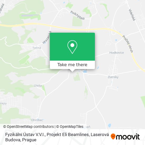 Fyzikální Ústav V.V.I., Projekt Eli Beamlines, Laserová Budova map