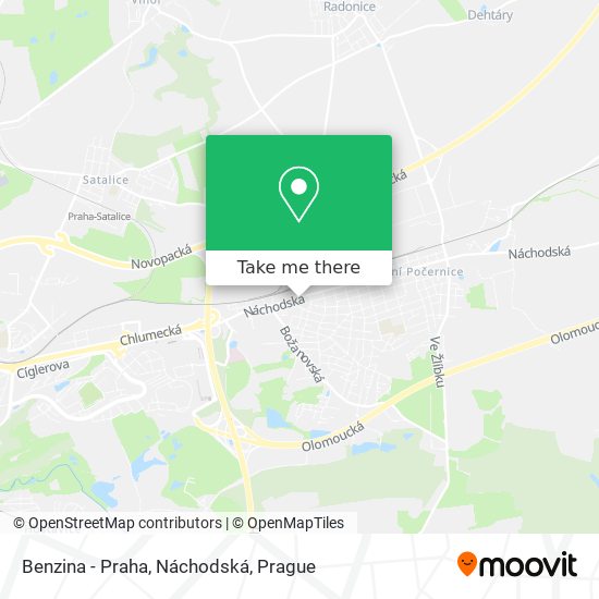 Benzina - Praha, Náchodská map