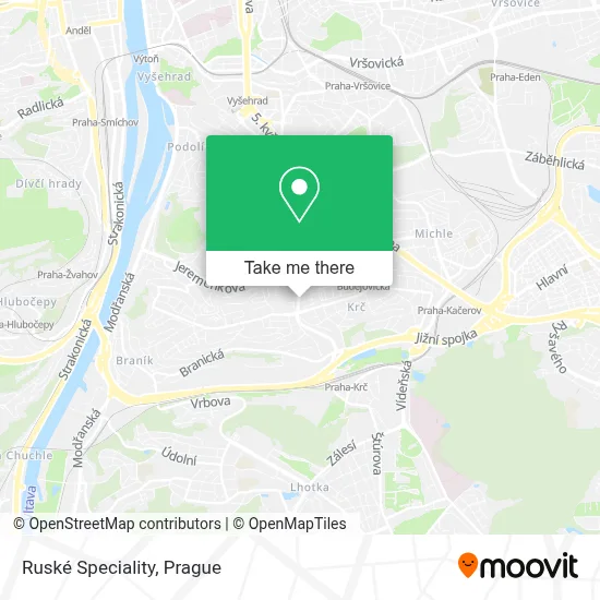 Ruské Speciality map
