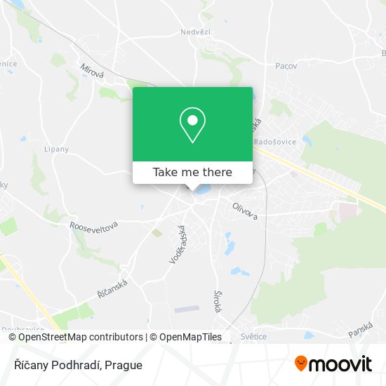 Říčany Podhradí map