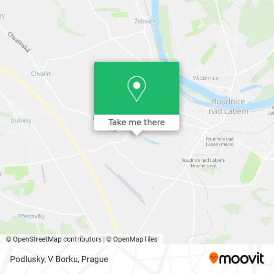 Карта Podlusky, V Borku