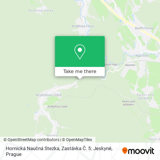 Hornická Naučná Stezka, Zastávka Č. 5: Jeskyně map