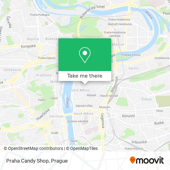 Praha Candy Shop map