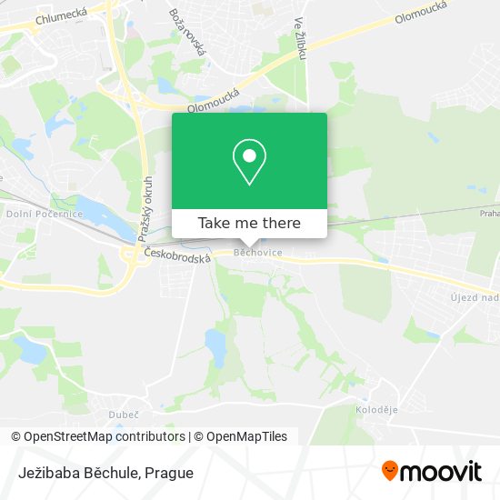 Ježibaba Běchule map