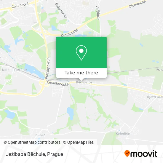 Ježibaba Běchule map