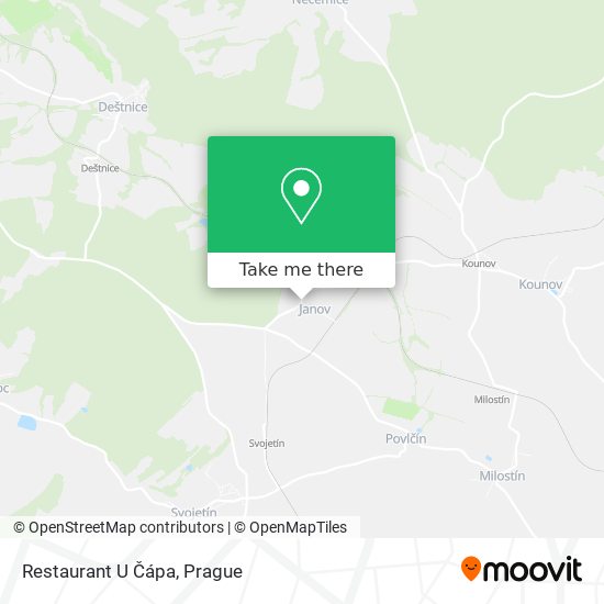 Restaurant U Čápa map