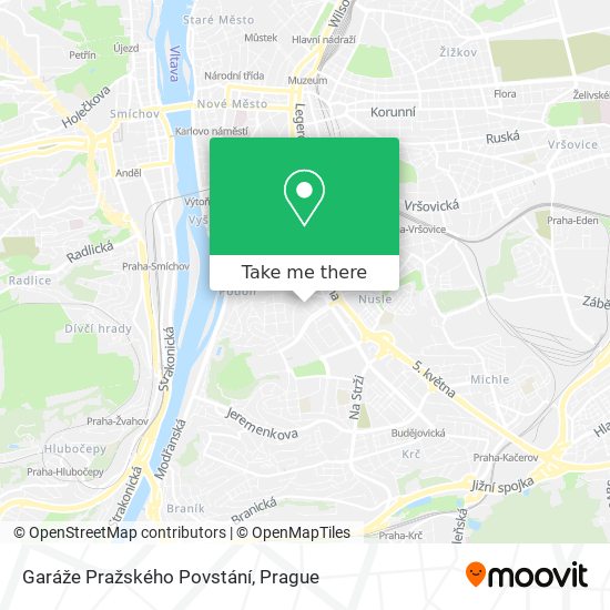 Garáže Pražského Povstání map