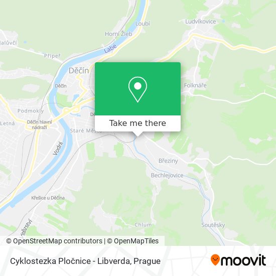 Cyklostezka Pločnice - Libverda map