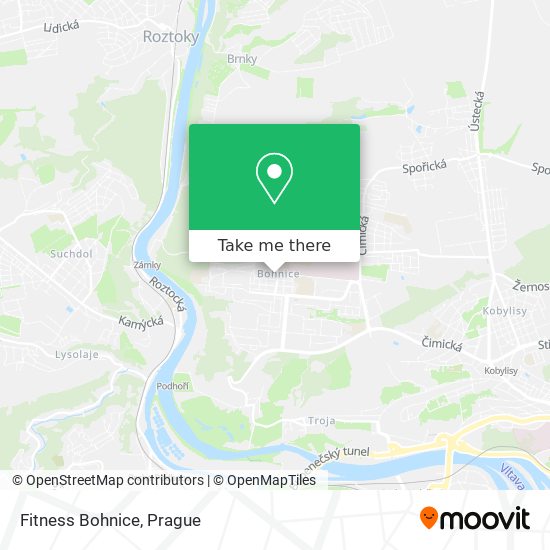 Fitness Bohnice map