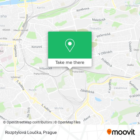 Rozptylová Loučka map