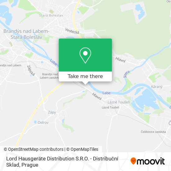 Lord Hausgeräte Distribution S.R.O. - Distribuční Sklad map