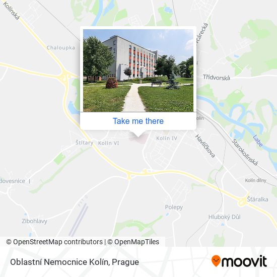 Oblastní Nemocnice Kolín map