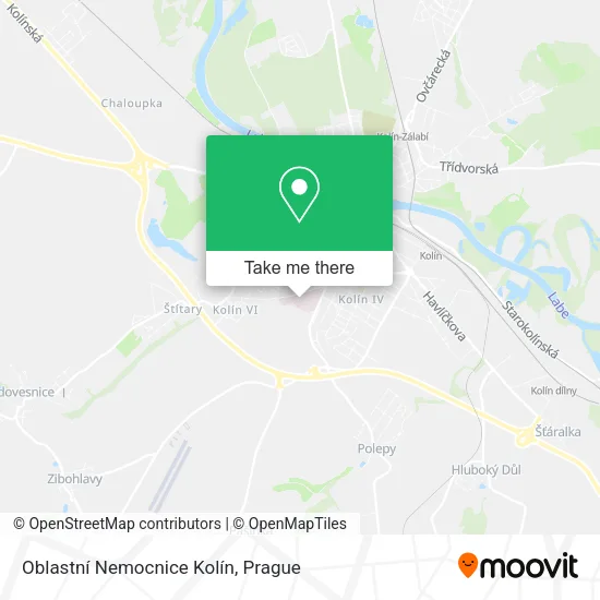 Oblastní Nemocnice Kolín map