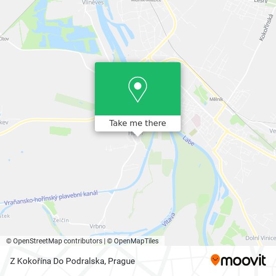 Z Kokořína Do Podralska map