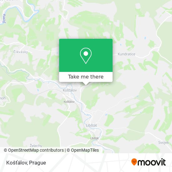 Košťálov map