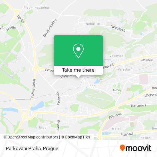 Parkování Praha map