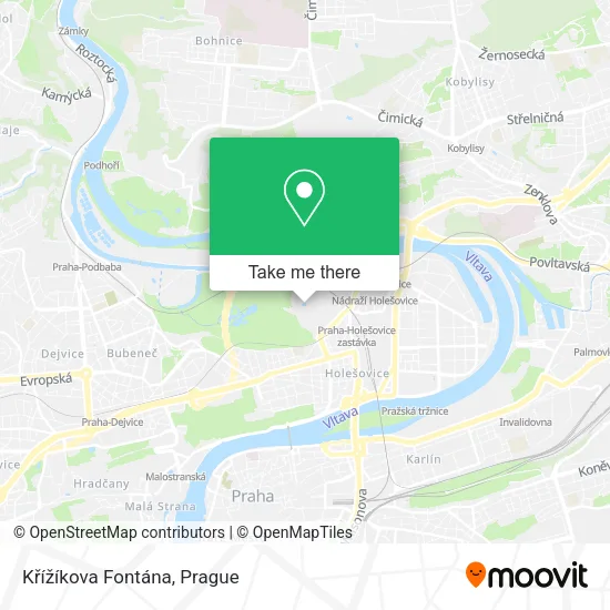Křížíkova Fontána map
