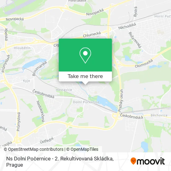 Карта Ns Dolní Počernice - 2. Rekultivovaná Skládka