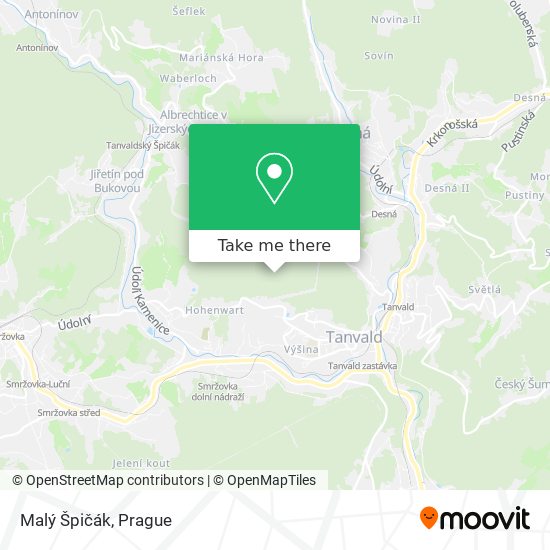 Malý Špičák map