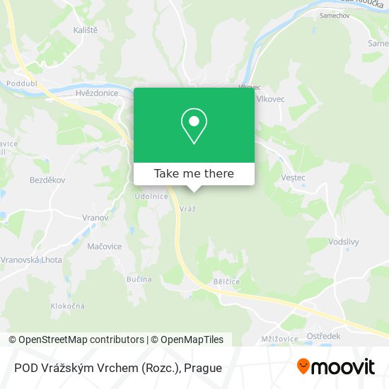 POD Vrážským Vrchem (Rozc.) map