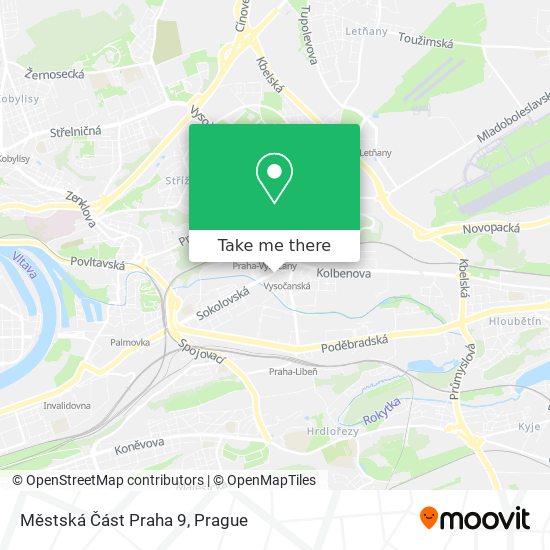 Městská Část Praha 9 map