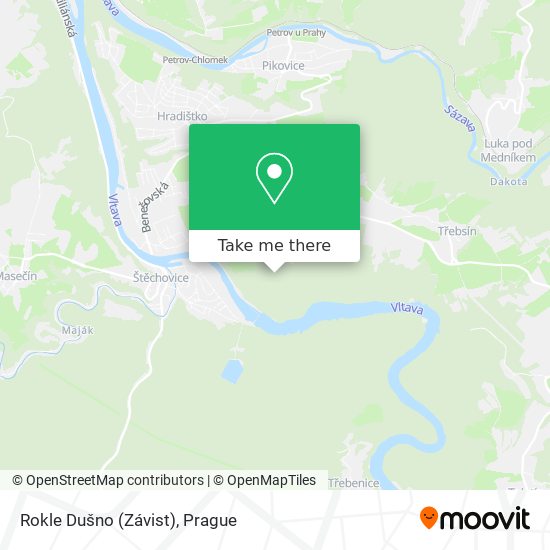 Rokle Dušno (Závist) map