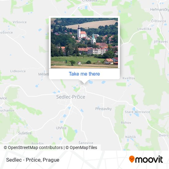 Sedlec - Prčice map