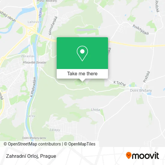 Zahradní Orloj map