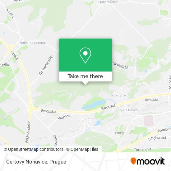 Карта Čertovy Nohavice